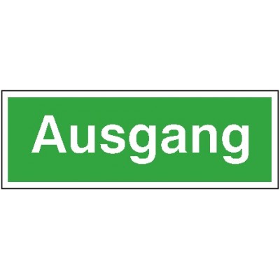 Tekst pictogram Ausgang aluminium