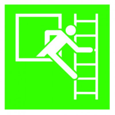Vluchtladder pictogram rechts