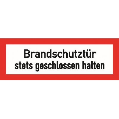 Tekst pictogram Brandschutztür Stets geschlossen halten