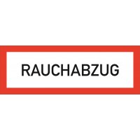 Text sign Rauchabzug