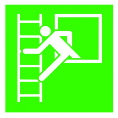 Vluchtladder pictogram links