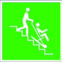 Evacuation chair sign