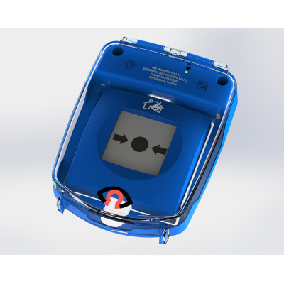 GfS e-Cover® A klein, zonder alarm, opbouw, waterdicht, blauw (90x90)