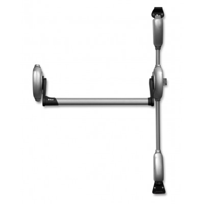 Panic exit hardware Briton 5-series, multiple point locking, two/three point locking with top and bottom pullman latches, silver grey lacquered