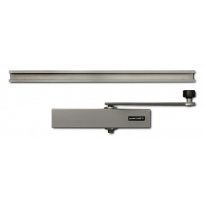 Deurdrangers Briton 1-serie, glijarm, zilvergrijs