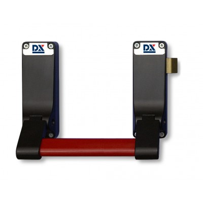 Panic exit hardware DX 296-series, single point locking, basis black, push bar red