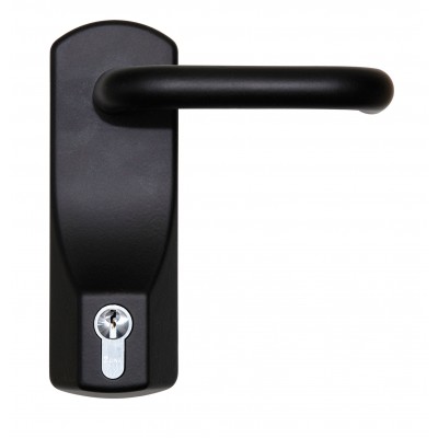 Opbouw knop- en kruksets DX 2-serie, ½ Euro PC, mat zwart