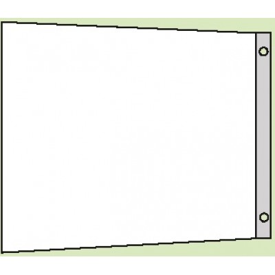 Wand montage rechthoek blanco bord