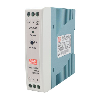 Voedingsverzorging voor inbouw in schakelkast 230V/AC in, 24V/DC uit, 1A