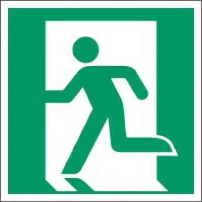 Nooduitgang pictogram links VLOER Nooduitgang pictogram links VLOER