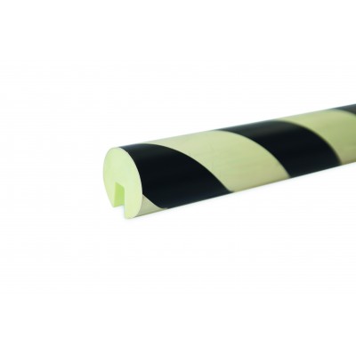 Stootrand fluorescerend zwart/geel