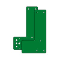 GfS Exit Control steel mounting plate for glass framed doors, 17,5 cm, green