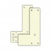 Steel mounting plate for Exit Control (zwenk version) on glassframed doors, 205mm, fluorescent