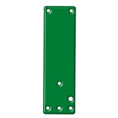 Steel mounting plate adhesive for fire rated doors or glassframed doors, fluorescent