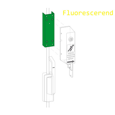 Blok montage hulpstuk bij espagnaolette sluitingen voor GfS Exit Control, 3cm, fluorescerend