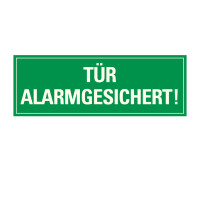 Sticker "Tür alarmgesichert", groen