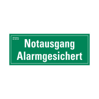 Sticker "Notausgang alarmgesichert", groen