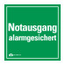 Sticker "Notausgang alarmgesichert",  voor GfS DEXCON