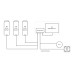 GfS Exit Control 179 met 5m. aansluitkabel, 95dB/1m alarm, deur reed-contact, RAL 6029