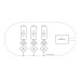 GfS Exit Control 1125 met 95dB/1m alarm en draadloze zender 868MHz, fluorescerend
