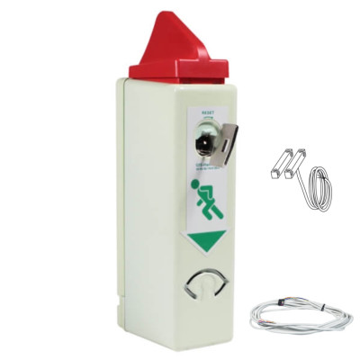 GfS Exit Control 1125 met 5m. aansluitkabel, 95dB/1m alarm, deur reed-contact, fluorescerend