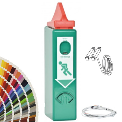 GfS Exit Control 1125 met vooralarm, 5m. aansluitkabel, deur reed contact, 95dB/1m alarm, RAL naar keuze