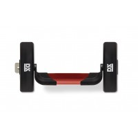 Panic exit hardware DX 5-series, single point locking, basis black, push bar red