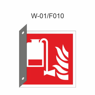 Ruimtelijk bord van draagbare schuimblusser 150x150mm volgens ISO 7010 - PVC 1mm