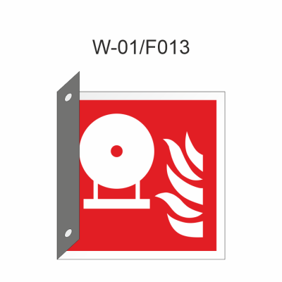 Ruimtelijk bord van vaste blusfles 150x150mm volgens ISO 7010 - PVC 1mm