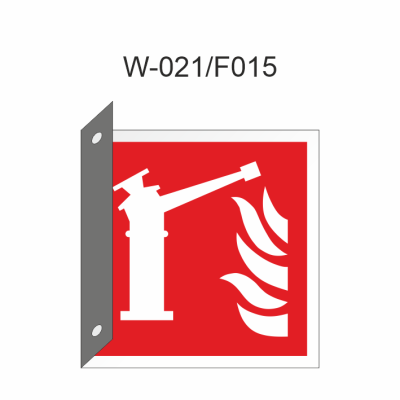 Ruimtelijk bord van brandmonitor 200x200mm volgens ISO 7010 - PVC 1mm